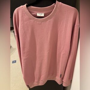 Comfrt Baby Pink Waffle Long Sleeve Shirt Medium